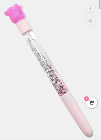  85.88!!!! Floating Glitter Rose Pen Light Pink
