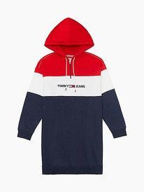 TH COLORBLOCK HOODIE DRESS Navy Blazer Multi