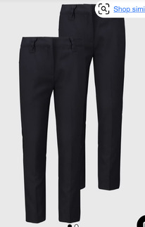 tuclothing  Navy Woven Reinforced Knee Trousers 