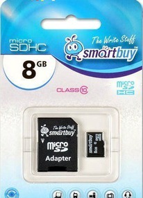  - MicroSD 8  Smart Buy +SD  (class 10)