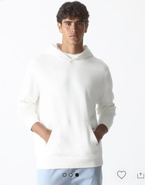 Lefties SUDADERA BSICA CON CAPUCHA Blanco