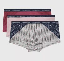 TH BOY SHORT 3-PACK Mini Vert Th W Heart Heather Grey/Balanced Beige/Crimson Rub