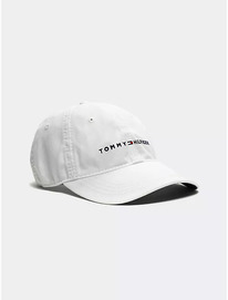 TomH EMBROIDERED TOMMY LOGO BASEBALL CAP Bright White