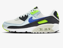 Nike UK Nike Air Max 90 Summit White/Volt/Blue Tint/Racer Blue