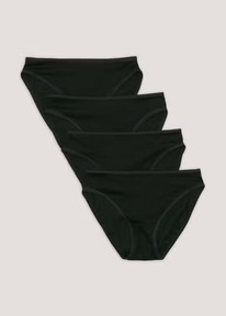 Matalan 4 Pack Black High Leg Knickers