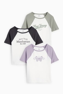 CA Multipack 3er - Schmetterling - Kurzarmshirt