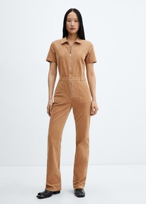 mangooutlet Cord-Jumpsuit Mittelbraun