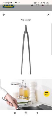 IKEA FULLNDAD Fleischzange, grau