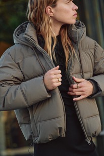 zara WATER AND WIND PROTECTION SHORT PUFFER ANORAK