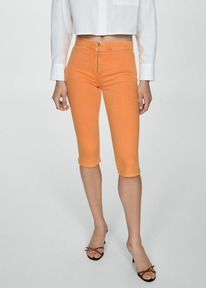 mangooutlet Slim-Capri-Jeans mit Reiverschluss