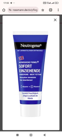 rossmann Neutrogena Sofort einziehende Handcreme Reisegre