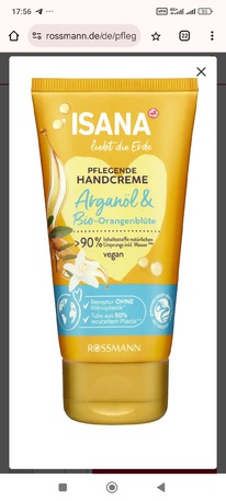 rossmann ISANA liebt die Erde Handcreme Arganl