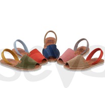 sevashoes Avarca menorquina Damen Ledersandalen 15202BLU