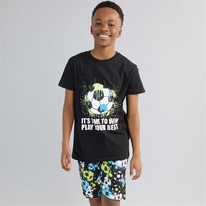 Mandmdirect Threadboys Boys Win Shorts And T-Shirt Pyjama Set Multi