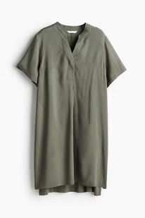  Viscose tunic dress Dark khaki green