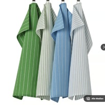 ikea RINNIG Geschirrtuch, grn/blau gestreift, 45x60 cm