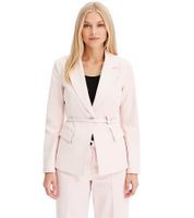 outlet46 stylischer Damen Ausgeh-Blazer mit Gürtel Business-Blazer Baumwoll
