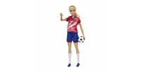 toys Barbie Fußballspielerin im roten Trikot