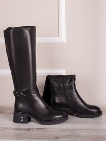 Штучно Сапоги женские  зима/ Удобные сапоги на меху M1019 Штучно Сапоги женские  зима/ Удобные сапоги на меху M1019