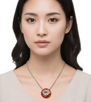 outlet46 Urbane Calvin Klein Spin Damen Halskette mit Rad-Anhänger Mode-Sch