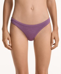 oysho Mittelhoch geschnittene Bikinihose mit U-Ausschnitt und Rippstruktur