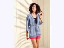 otto Kimono Kimono kurzarm Sommer Oberteil Fliederblau