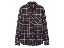 lidl Herren Flanell-Freizeithemd rot / blau kariert