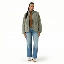 sportspar Reebok Double Monkey Fleece Damen Jacke RBO21460-Sage