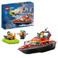 buecher LEGO City 60373 Feuerwehrboot, Boot-Spielzeug das im Wasser schwimmt