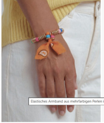 parfois Elastisches Armband aus mehrfarbigen Perlen