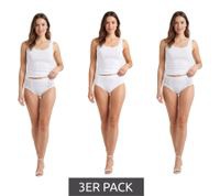 outlet46 3er Pack Damen Slips mit Spitze & ohne Spitze � Bequeme Baumwoll Damen 